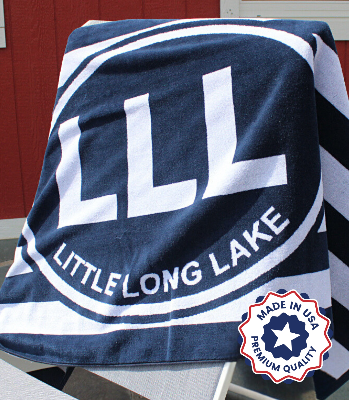 Little Long Lake Beach Towel